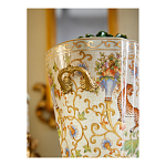 Кашпо с растительным и животным орнаментом на бронзовых ножках Turquoise Blooming Garden варинант исполнения - 7 | Loft Concept в Ростове-на-Дону