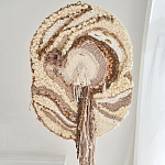 Овальный Современный Гобелен Абстракция в бежевых тонах Shallow варинант исполнения - 1 | Loft Concept в Ростове-на-Дону