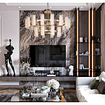 Люстра двухъярусная круглая с текстурными цилиндрическими плафонами Glimpse варинант исполнения - 10 | Loft Concept в Ростове-на-Дону