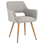 Стул в рогожке серого цвета NEASAN STOOL варинант исполнения - 1 | Loft Concept в Ростове-на-Дону