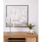 Настольная лампа белым изогнутым плафоном на круглой подставке Luke Lampco Tracer Lamp варинант исполнения - 12 | Loft Concept в Ростове-на-Дону