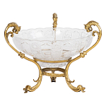 Чаша из прозрачного рельефного стекла на бронзовой подставке Eden Garden варинант исполнения - 1 | Loft Concept в Ростове-на-Дону