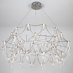 Люстра с каркасом из тонких металлических нитей и хрустальными подвесками Crystal Metal Threads Chandelier 100 варинант исполнения - 4 | Loft Concept в Ростове-на-Дону