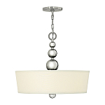 Люстра подвесная с белым тканевым цилиндрическим абажуром и декоративными шарами Hinkley варинант исполнения - 2 | Loft Concept в Ростове-на-Дону