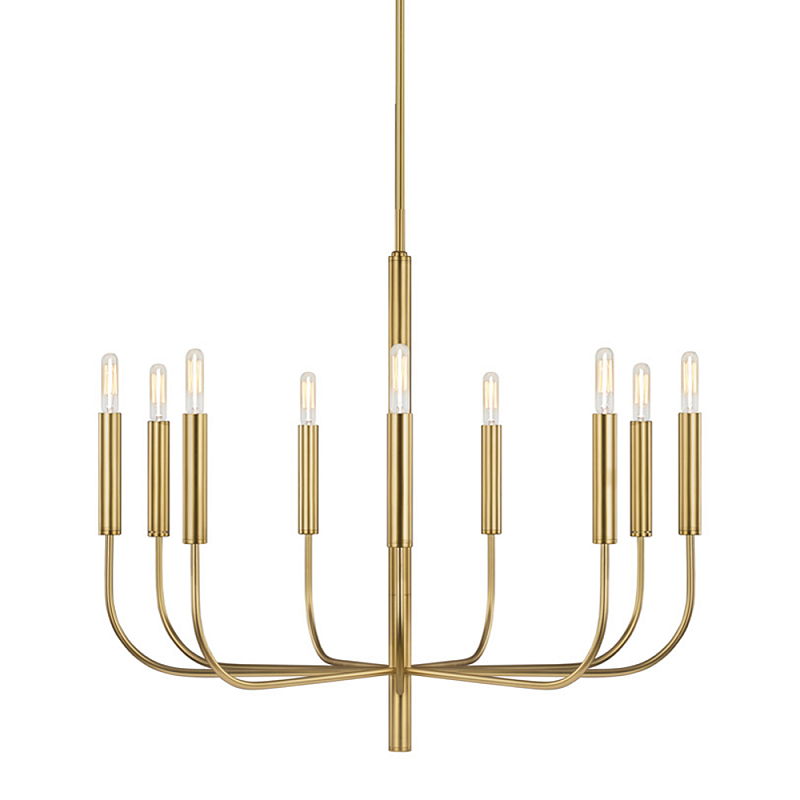 Люстра подвесная с 9-ю лампами Feiss Никель Латунь в Ростове-на-Дону | Loft Concept 