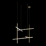 Люстра с 6-ю  пересекающимися цилиндрическими плафонами на тонких тросах Trumpet tube варинант исполнения - 7 | Loft Concept в Ростове-на-Дону