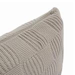 Подушка из хлопка рельефной вязки серого цвета Eden Line варинант исполнения - 2 | Loft Concept в Ростове-на-Дону