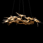 Люстра подвесная с прозрачными стеклянными птичками на ветвях Диаметр 100 см Serip Voa варинант исполнения - 7 | Loft Concept в Ростове-на-Дону