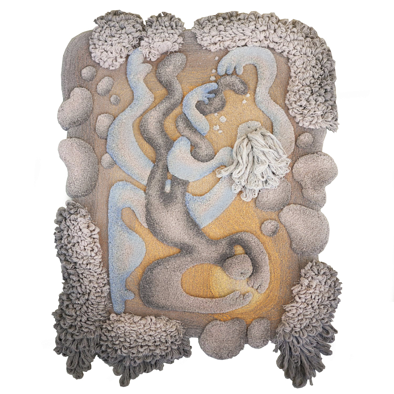 Тканый вручную монументальный настенный гобелен Soft Inception Коричневый Бежевый в Ростове-на-Дону | Loft Concept 