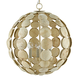 Люстра в форме шара с декором из круглых декоративных элементов Texture Discs варинант исполнения - 2 | Loft Concept в Ростове-на-Дону