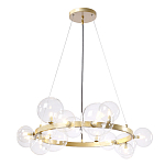 Люстра круглая подвесная с 15-ю прозрачными шарообразными плафонами из стекла Iona chandelier варинант исполнения - 1 | Loft Concept в Ростове-на-Дону