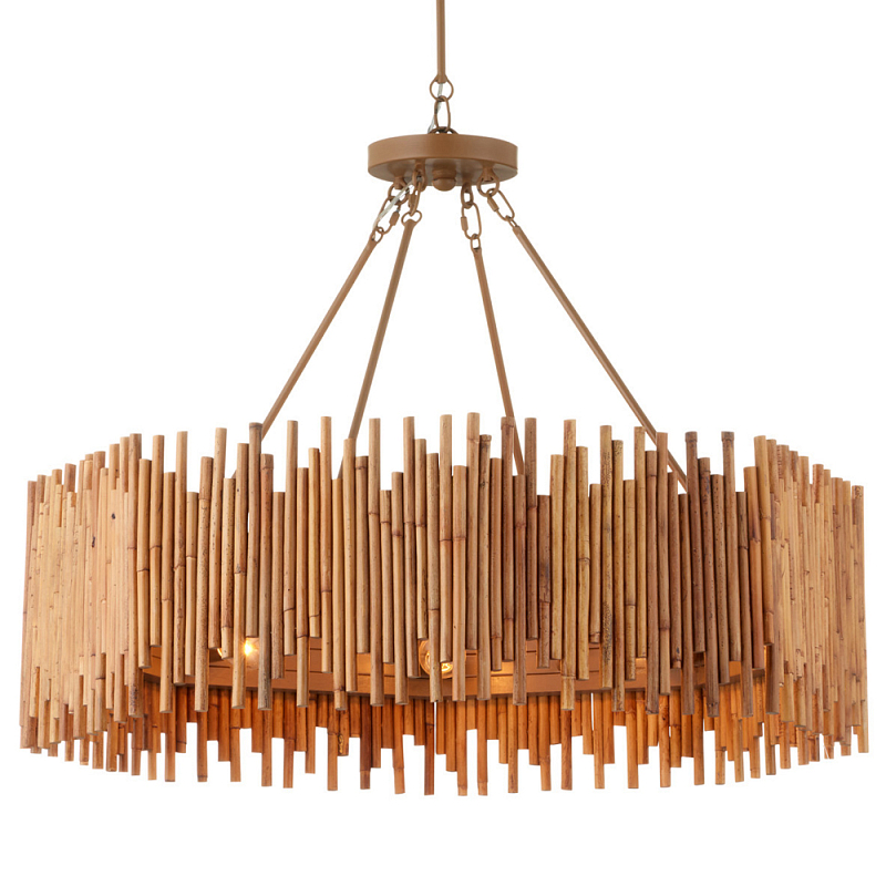 Люстра с абажуром из ротанга Wicker Furniture Бежевый в Ростове-на-Дону | Loft Concept 