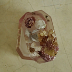 Шкатулка из эпоксидной смолы с цветами розовая Epoxy Resin Flowers Box Pink варинант исполнения - 2 | Loft Concept в Ростове-на-Дону