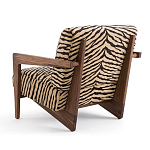 Кресло с обивкой из шенилла с тигровым принтом Tiger Chair варинант исполнения - 3 | Loft Concept в Ростове-на-Дону