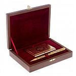 Набор из ручки шариковой металлической и карманной визитницы с гравировкой Герба России Metal Pens варинант исполнения - 2 | Loft Concept в Ростове-на-Дону