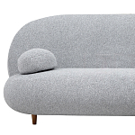 Двухместный диван с мягкой обивкой из ткани серый на деревянных ножках Michael Sofa Grey варинант исполнения - 4 | Loft Concept в Ростове-на-Дону