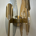 Бра с двумя плафонами дымчатого и янтарного цвета Vertical Glass варинант исполнения - 3 | Loft Concept в Ростове-на-Дону