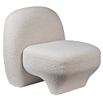 Кресло без подлокотников с обивкой из белой ткани букле Pacification варинант исполнения - 1 | Loft Concept в Ростове-на-Дону