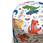 Пуф детский круглый с принтом Dinosaurs CHILDHOOD варинант исполнения - 2 | Loft Concept в Ростове-на-Дону