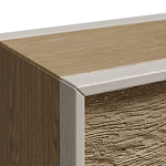 ТВ тумба 2 двери и 2 ящика с подсветкой на рельефном фасаде Warm Industrial варинант исполнения - 7 | Loft Concept в Ростове-на-Дону