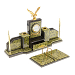 Настольный письменный набор из змеевика  и бронзы с декором в виде орла в подарочной упаковке Successful Leader варинант исполнения - 2 | Loft Concept в Ростове-на-Дону