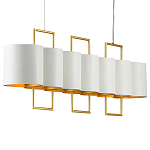 Люстра прямоугольная с белыми цилиндрическими абажурами White Ribbon варинант исполнения - 6 | Loft Concept в Ростове-на-Дону
