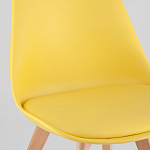 Стул с основой из пластика и мягким сиденьем Arvika Yellow варинант исполнения - 7 | Loft Concept в Ростове-на-Дону