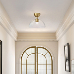 Потолочный светильник с широким полусферическим плафоном из прозрачного стекла Alora Mood варинант исполнения - 7 | Loft Concept в Ростове-на-Дону