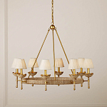 Люстра из кованого железа с отделкой плетеной веревкой и сусальным золотом Parisian Style варинант исполнения - 4 | Loft Concept в Ростове-на-Дону