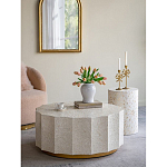 Стол кофейный с отделкой раковинами устриц Coastal Charm варинант исполнения - 4 | Loft Concept в Ростове-на-Дону