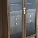 Дизайнерский шкаф витрина Elsa Dreams Walnut с 4-мя ящиками варинант исполнения - 4 | Loft Concept в Ростове-на-Дону