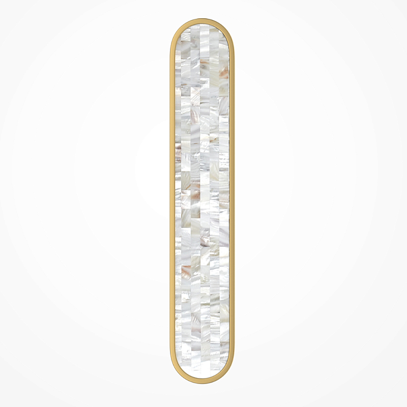 Бра перламутровый Lunaris 60 см Латунь Перламутровый в Ростове-на-Дону | Loft Concept 