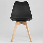 Стул с основой из пластика и мягким сиденьем Arvika Black варинант исполнения - 2 | Loft Concept в Ростове-на-Дону