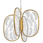 Люстра с гравировкой на акриловых плафонах Gravyura Bronze D 50 см варинант исполнения - 1 | Loft Concept в Ростове-на-Дону