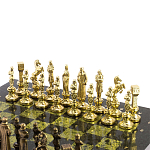 Шахматы Ренессанс из бронзы с доской из натурального камня Змеевик Decorative Thematic Chess варинант исполнения - 3 | Loft Concept в Ростове-на-Дону