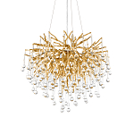 Люстра подвесная с прозрачными стеклянными подвесками в форме капель Диаметр 60 см Droplet Chandelier варинант исполнения - 8 | Loft Concept в Ростове-на-Дону