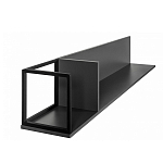 Полка навесная открытая цвета графит Strict Lines  варинант исполнения - 5 | Loft Concept в Ростове-на-Дону