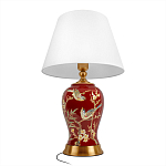 Настольная лампа бордовая с изображением птиц Slip Away варинант исполнения - 3 | Loft Concept в Ростове-на-Дону