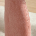 Обеденный стол со стеклянной столешницей и розовыми ножками с тканевой обивкой Wrigley варинант исполнения - 2 | Loft Concept в Ростове-на-Дону