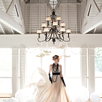 Люстра бронзового цвета с бежевыми абажурами из органзы в классическом стиле Hinkley варинант исполнения - 3 | Loft Concept в Ростове-на-Дону