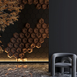 Гипсовая 3D панель с принтографией PM-41 варинант исполнения - 5 | Loft Concept в Ростове-на-Дону