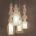 Подвесной светильник Wire Dream Pendant 3 Белый варинант исполнения - 2 | Loft Concept в Ростове-на-Дону