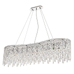 Люстра подвесная вытянутой формы с хрустальными подвесками Ludivine Lighting варинант исполнения - 1 | Loft Concept в Ростове-на-Дону