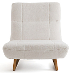 Кресло с обивкой букле Lino White  Boucle Armchair варинант исполнения - 2 | Loft Concept в Ростове-на-Дону