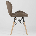 Стул с коричневым сиденьем из экокожи JEROEN варинант исполнения - 2 | Loft Concept в Ростове-на-Дону