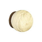 Настенно-потолочный светильник с плафоном в форме шара из алебастра Cryptocrystalline Stone варинант исполнения - 1 | Loft Concept в Ростове-на-Дону