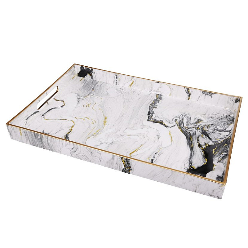  Gold Stripes White Marble   -- | Loft Concept 