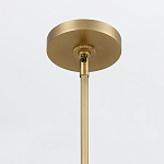 Подвесной светильник линейный латунного цвета в кожаном коричневом чехле и декоративными ремешками Alora варинант исполнения - 5 | Loft Concept в Ростове-на-Дону