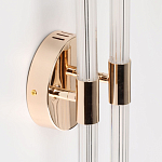 Бра с круглым основанием золотого цвета и двумя вертикальными плафонами Hex Scaffold варинант исполнения - 4 | Loft Concept в Ростове-на-Дону