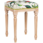 Банкетка из натурального бука золотистая с изображением птиц и цветов Blooming Bird варинант исполнения - 2 | Loft Concept в Ростове-на-Дону